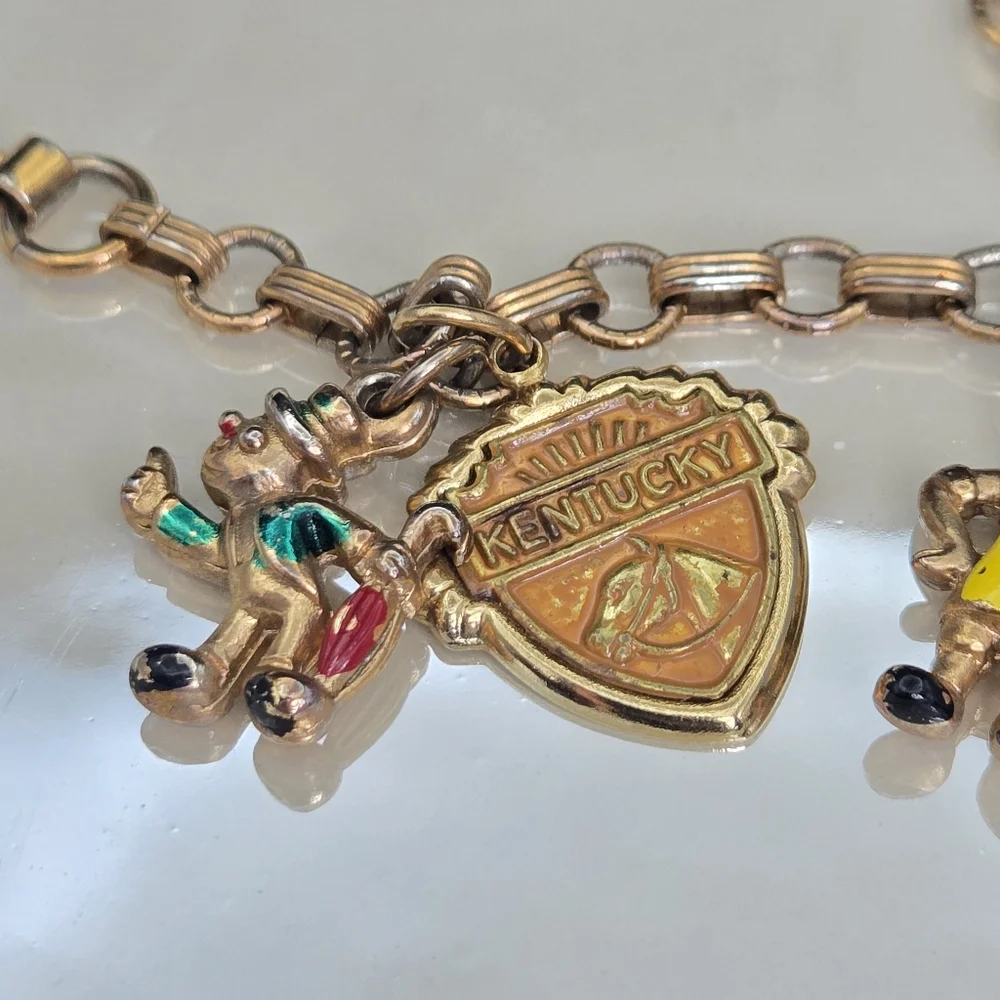 Walt Disney Production Vintage Pinocchio Charm Bracelet